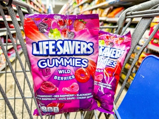 two life savers gummies in walmart cart