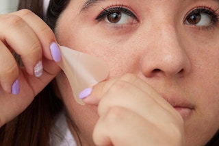 Band-Aid Brand Hydro Seal Acne Patches on face