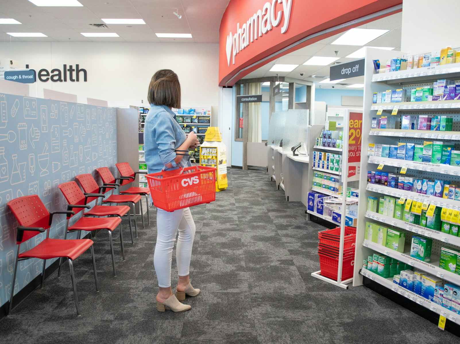woman standing in cvs pharmacy
