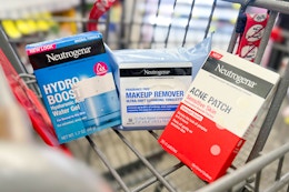 neutrogena skincare in a shopping cart