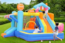 an inflatable bounce house