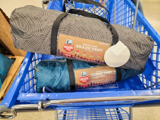 dog shade tents in a cart