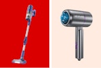 stick vacuum and ionic hair dryer