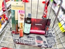 l'oreal, covergirl, and nyx makeup in a shopping cart