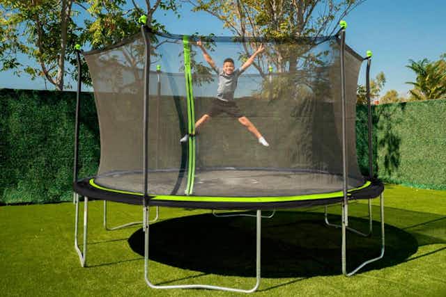 Bestselling 14-Foot Enclosed Trampoline, Only $199 at Walmart card image