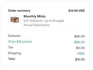 chatbooks deal cart