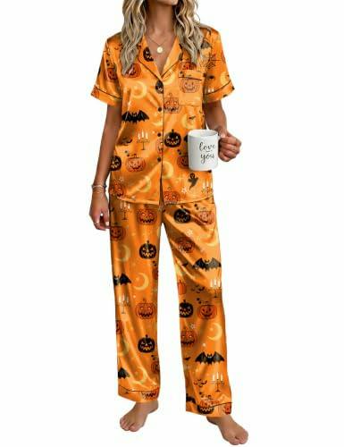 Ekouaer Women's Satin Pajama Set