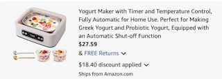 Yogurt maker Amazon receipt