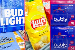 bud light la croix lays chips collage