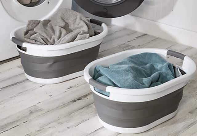 Honey-Can-Do Collapsible Laundry Basket 2-Pack, Only $23 Shipped at QVC card image