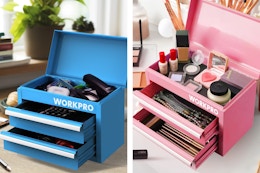 walmart workpro tool box collage