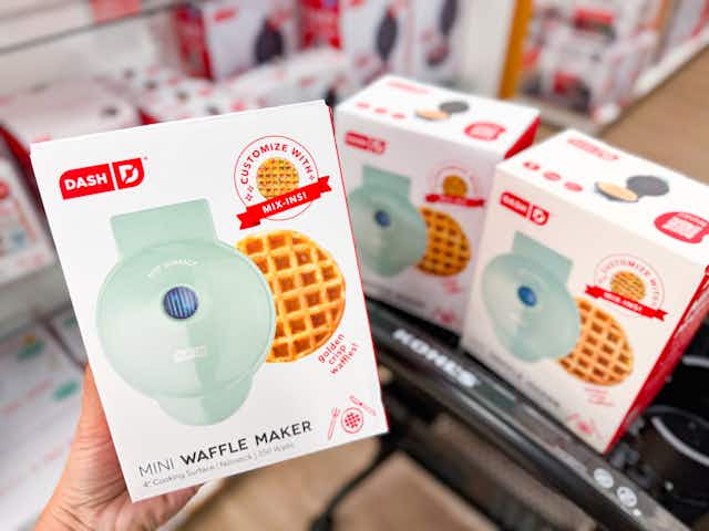 Dash Mini Waffle Makers Are Just $8.49 (Or Less with Your Kohl's Card) card image