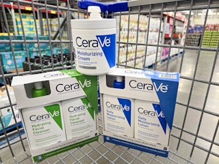 cerave skin care in a cart