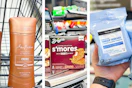 collage image of shea moisture deodorant, breyers smores bars, and neutrogena makeup wipes