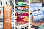 collage image of shea moisture deodorant, breyers smores bars, and neutrogena makeup wipes