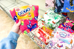 hand holding ladies plush shorts