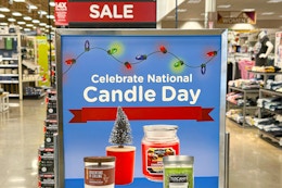 national candle day sign at kroger