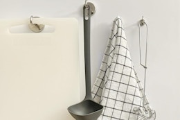 storage hooks on a wall