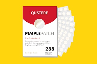 pimple patches on yellow background