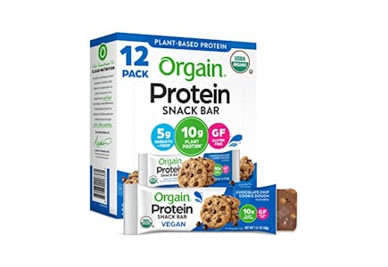 Orgain Organic Protein Bars 12-Pack