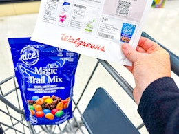 trail mix in cart with walgreens coupon
