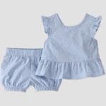 Baby Organic Floral Ruffle Set
