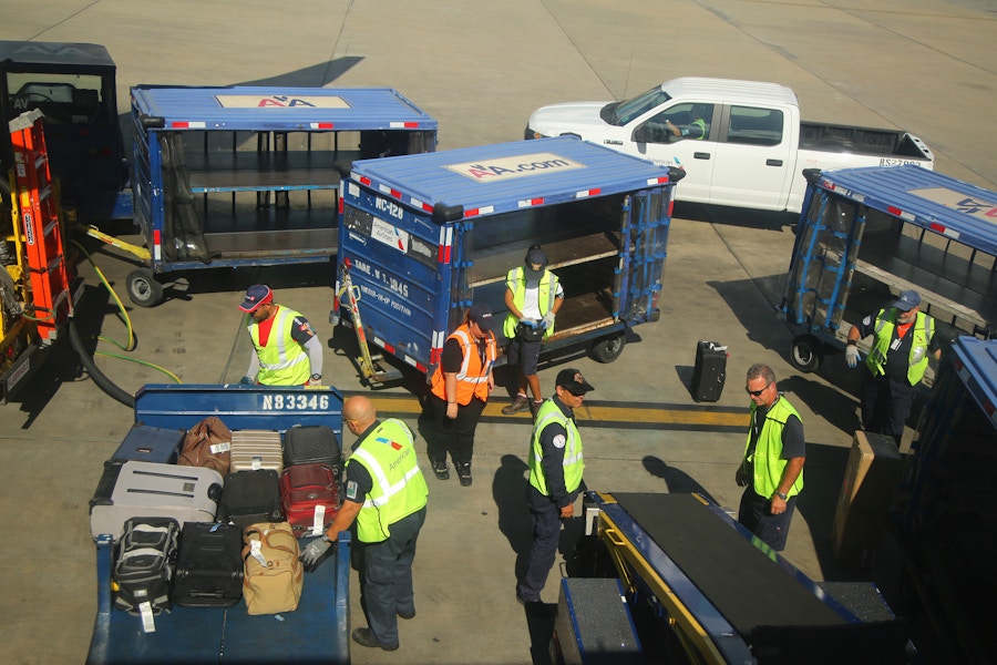 American Airlines baggage handlers