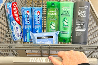 dove colgate garnier crest neutrogena products in shopping cart