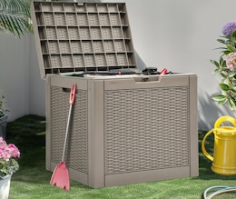 Outdoor 32-Gallon Deck Box, Now $26.99 on Amazon card image