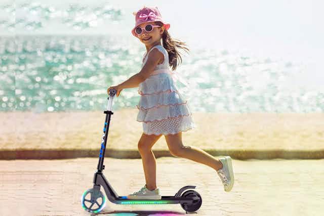Limited-Time Offer: Kids' Electric Scooter, $69.82 on Amazon card image