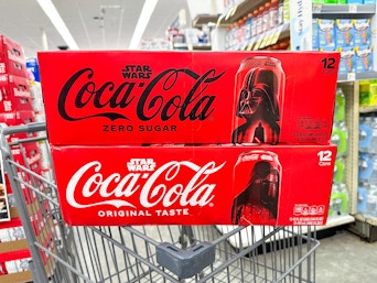 coca-cola 12pks soda on walgreens cart