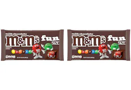 2 M&M's Fun Size Milk Chocolate Bags