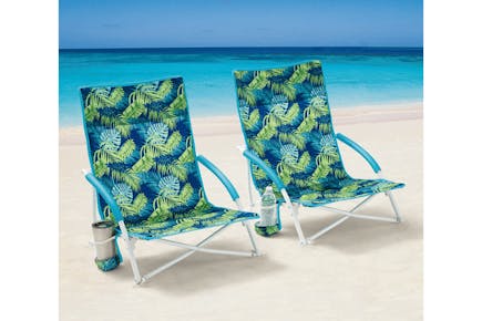 Mainstays Folding Beach Chair Set
