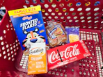 target matchup groceries in shopping cart