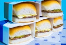 white castle burgers stacked