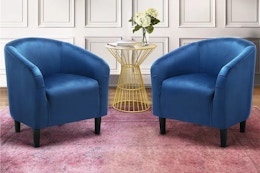 Upholstered Accent Chair Set, $158 at Walmart (5 Colors Available) card image
