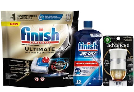 2 Finish + 1 Air Wick Product