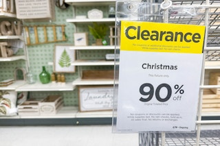 michaels christmas clearance 90 percent off signage