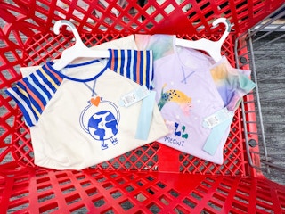 two sets of pjs in target cart