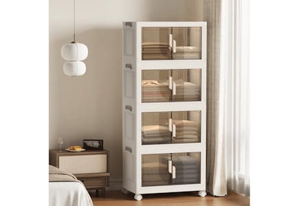 4-Tier Stackable Storage Bins