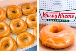 Get a Krispy Kreme Original Glazed Dozen for $0.13 on Friday, June 13 card image