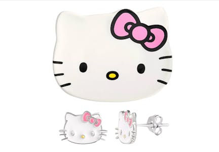 Hello Kitty Earrings & Trinket Dish