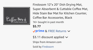 Amazon Coffee Bar Drying Mat 2026 2