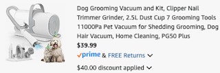grooming kit Amazon receipt
