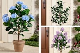 3-Foot Faux Flower Trees, Only $35 at QVC (Reg. $72) card image