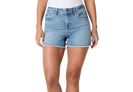 a.n.a. Women’s Mid Rise Denim Shorts