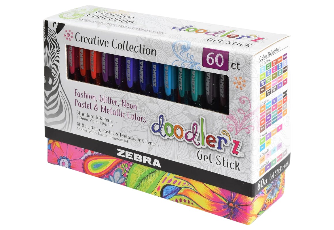 Zebra Doodler'z Gel Stick Pens