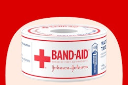 Band-Aid First-Aid Water Block Tape Roll, as Low as $2.58 on Amazon card image