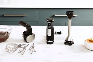 Lifestyle image of the Ninja Foodi Hand Mixer in kitchen setting