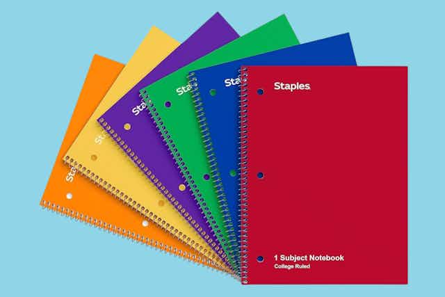 Happening Now: $0.35 Notebooks at Staples card image